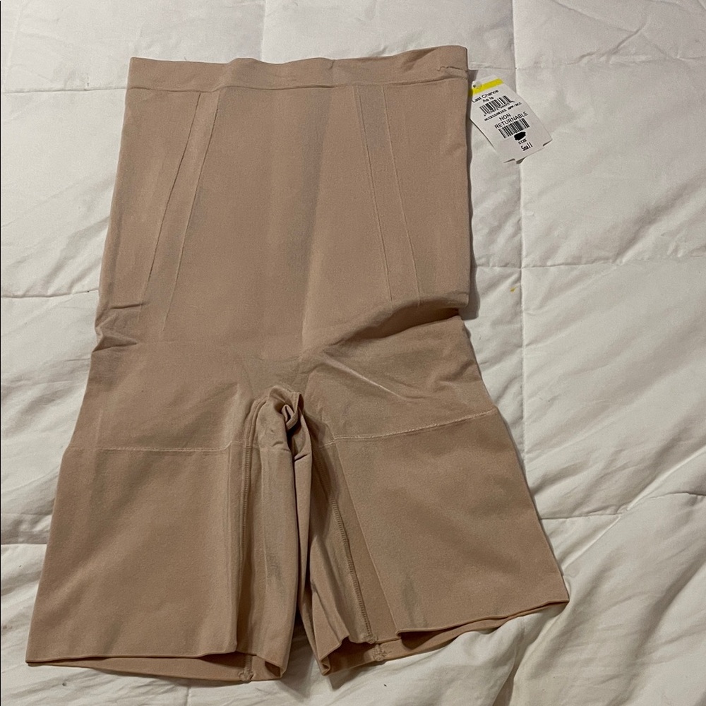 SPANX High Waist Tan Women's Shorts - Picture 1 of 9